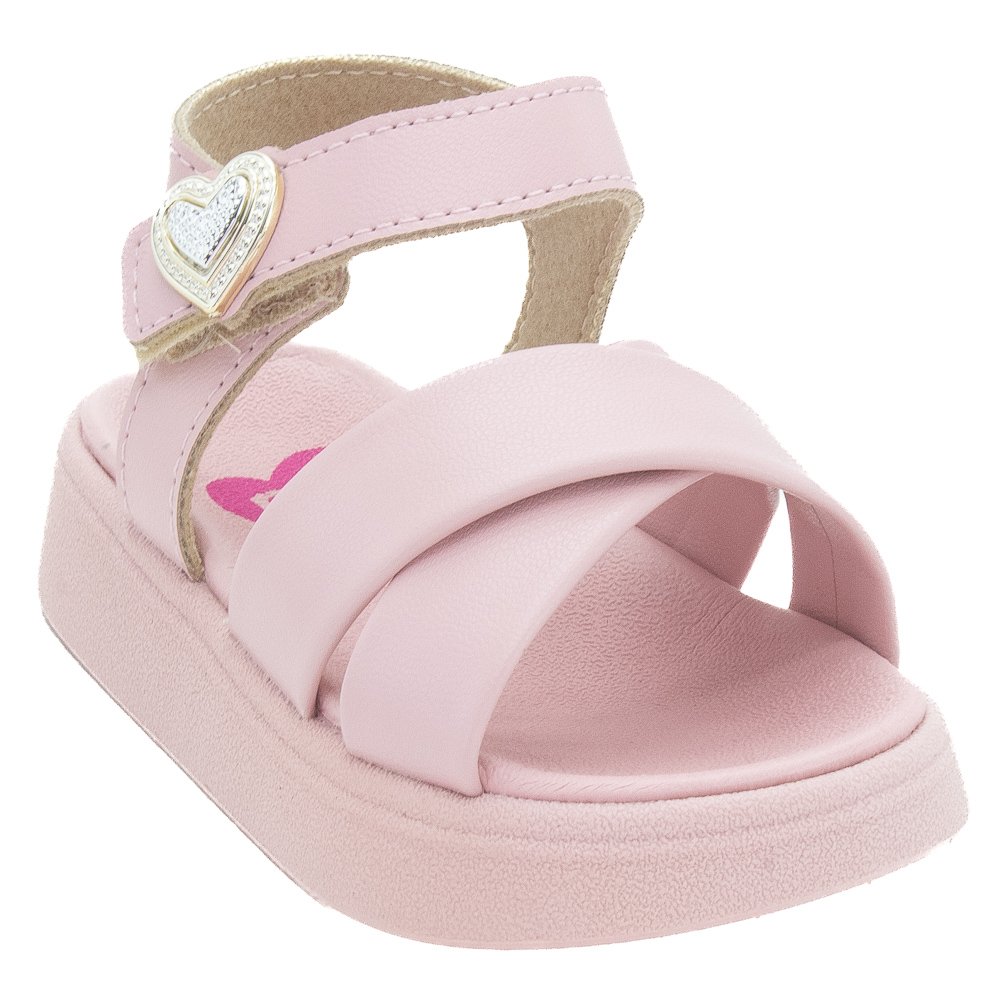 Sandália Infantil Menina Molekinha 2733.111 - Rosa Rosa 2