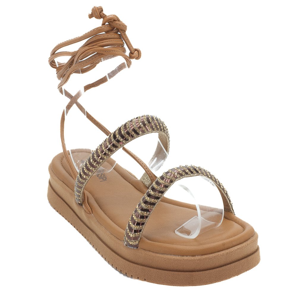 Sandália Feminina Mississipi MF441 - Bronze Marrom 2