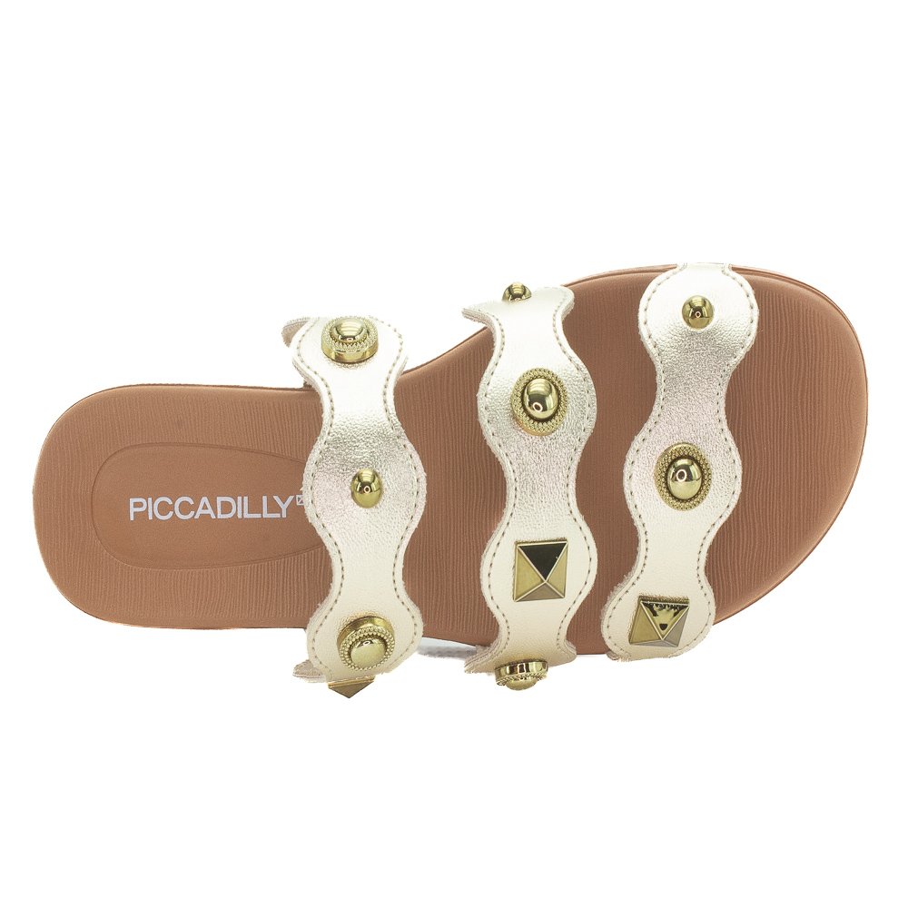 Rasteira Feminina Piccadilly 418092-1 - Dourado Dourado 5
