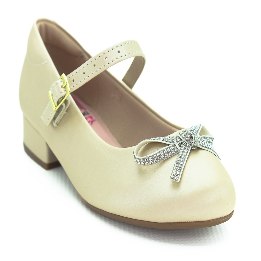 Sapato Infantil Menina Molekinha 2528.124 - Off White Branco 2