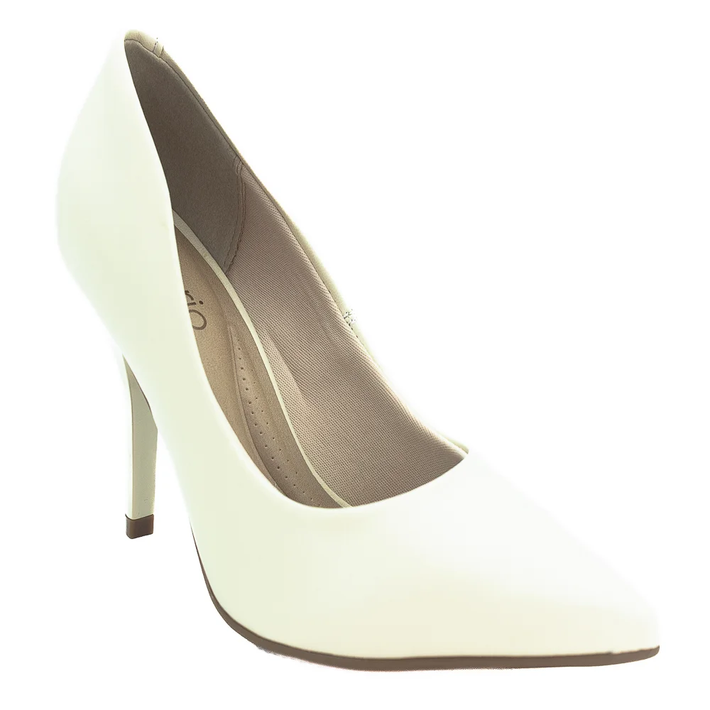 Scarpin Feminino Beira Rio 4122.1400 - Off White Branco 2