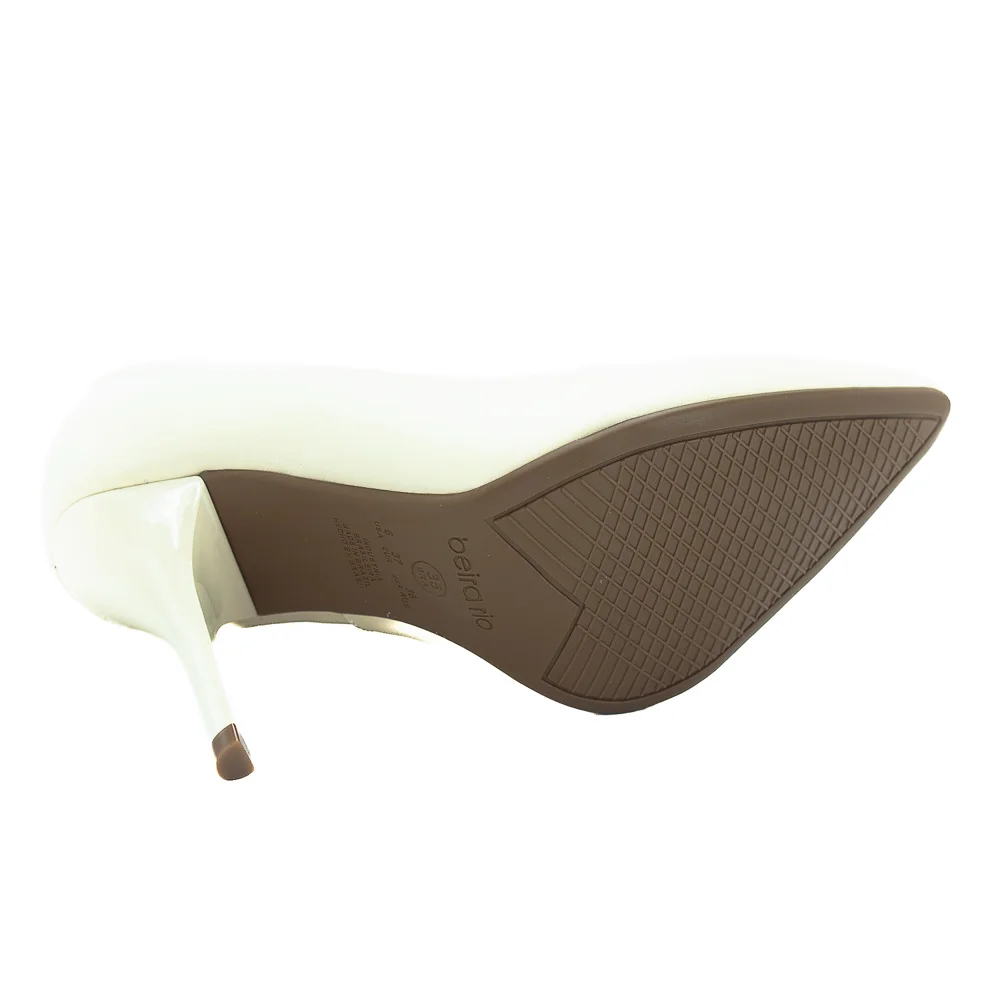 Scarpin Feminino Beira Rio 4122.1400 - Off White Branco 4