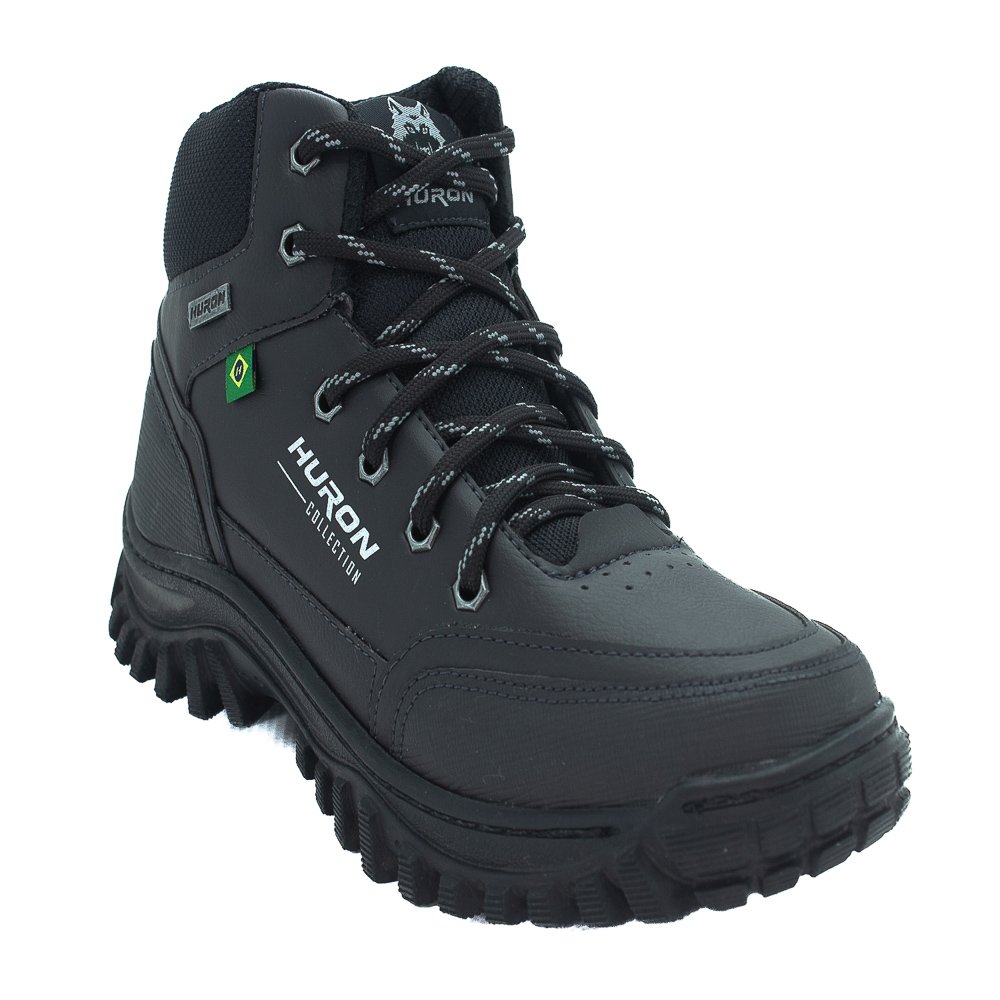Coturno Masculino Huron 280 - Preto Preto 2