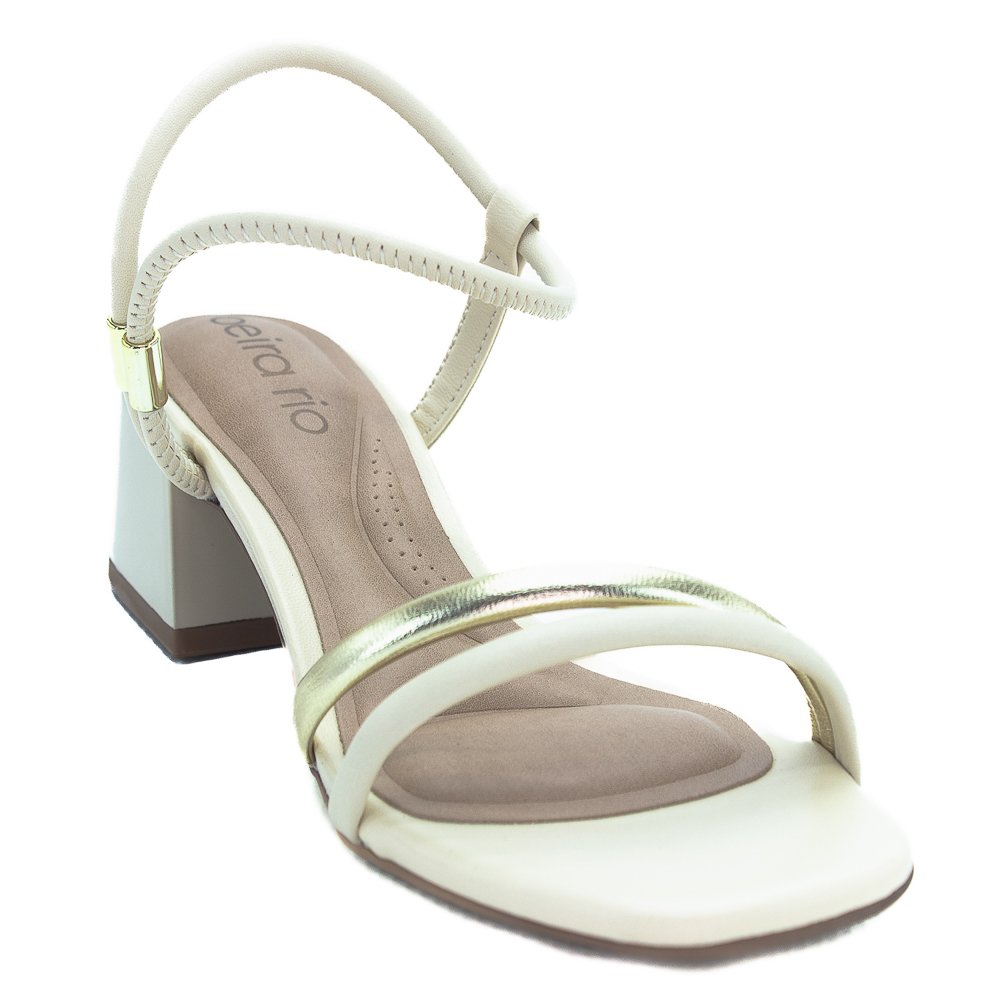 Sandália Feminina Beira Rio 8423.228 - Creme Bege 2