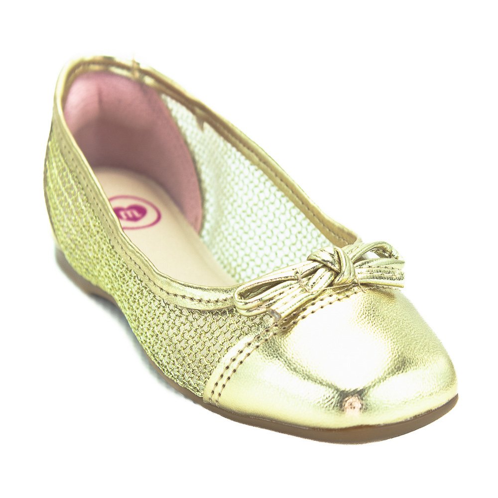 Sapatilha Infantil Menina Molekinha 2548.216 - Dourado Dourado 2