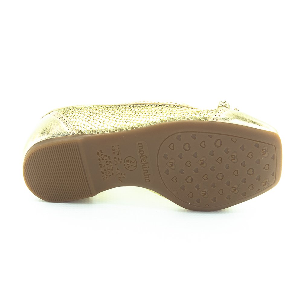 Sapatilha Infantil Menina Molekinha 2548.216 - Dourado Dourado 4