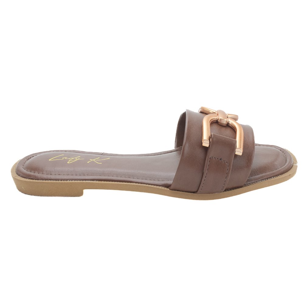 Rasteira Feminina Lady K PE406 - Marrom