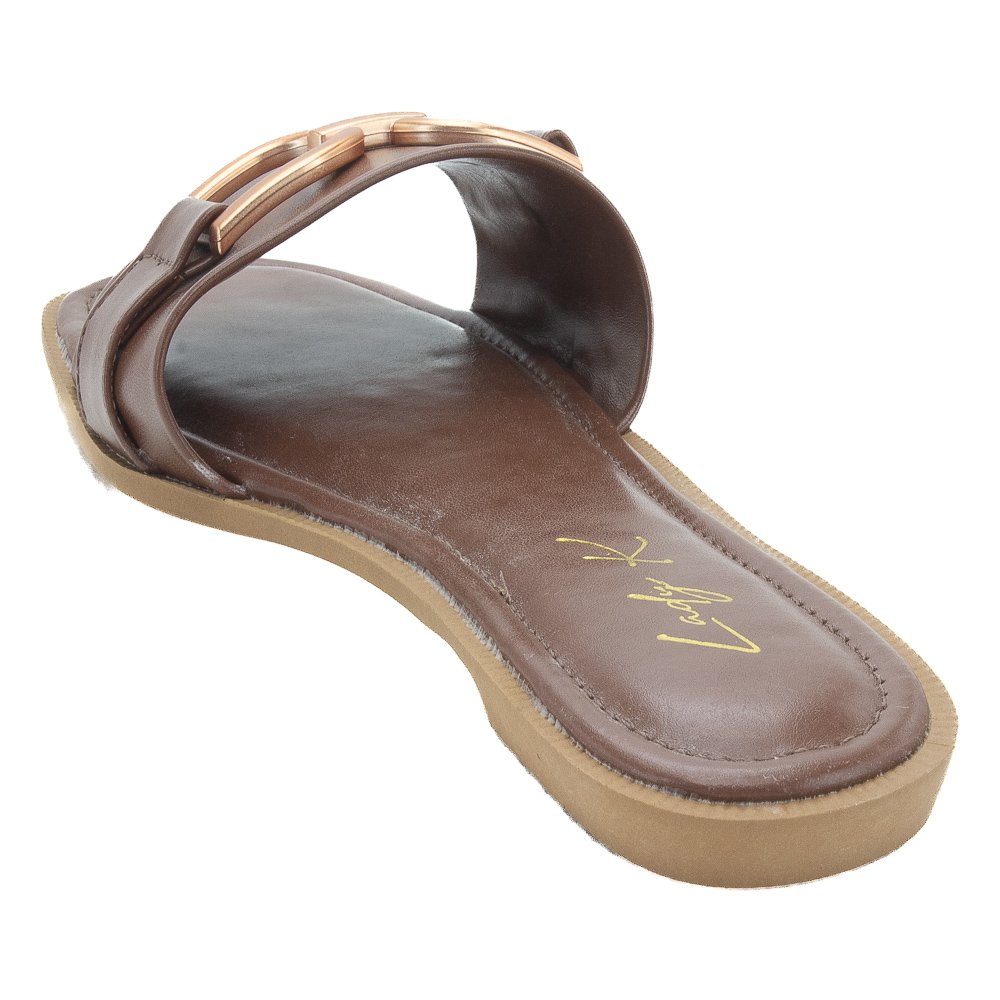 Rasteira Feminina Lady K PE406 - Marrom Marrom 3