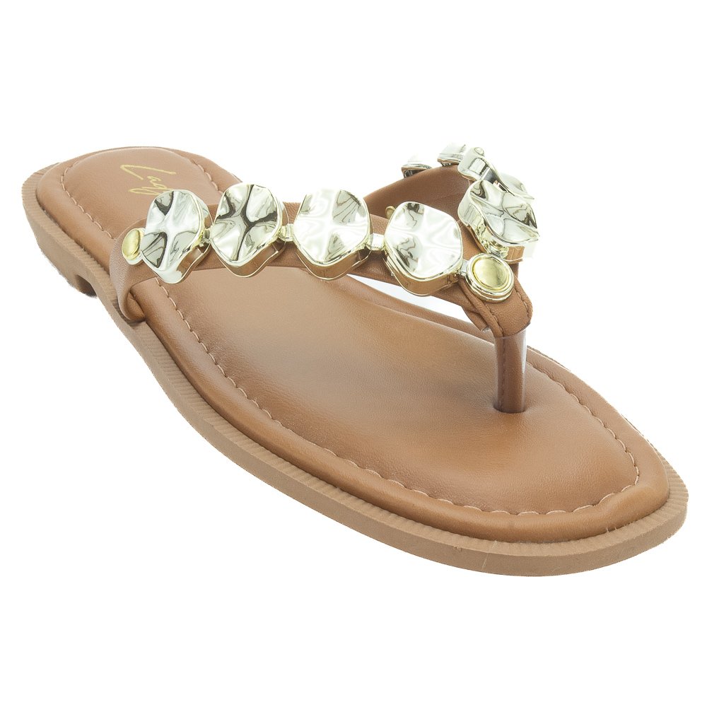 Rasteira Feminina Lady K PE2397 - Marrom Marrom 2