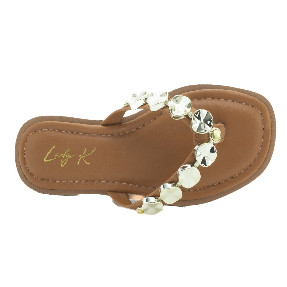 Rasteira Feminina Lady K PE2397 - Marrom Marrom 5