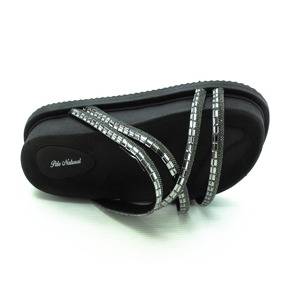 Papete Feminina Pele Natural 358-7 - Preto Preto 5