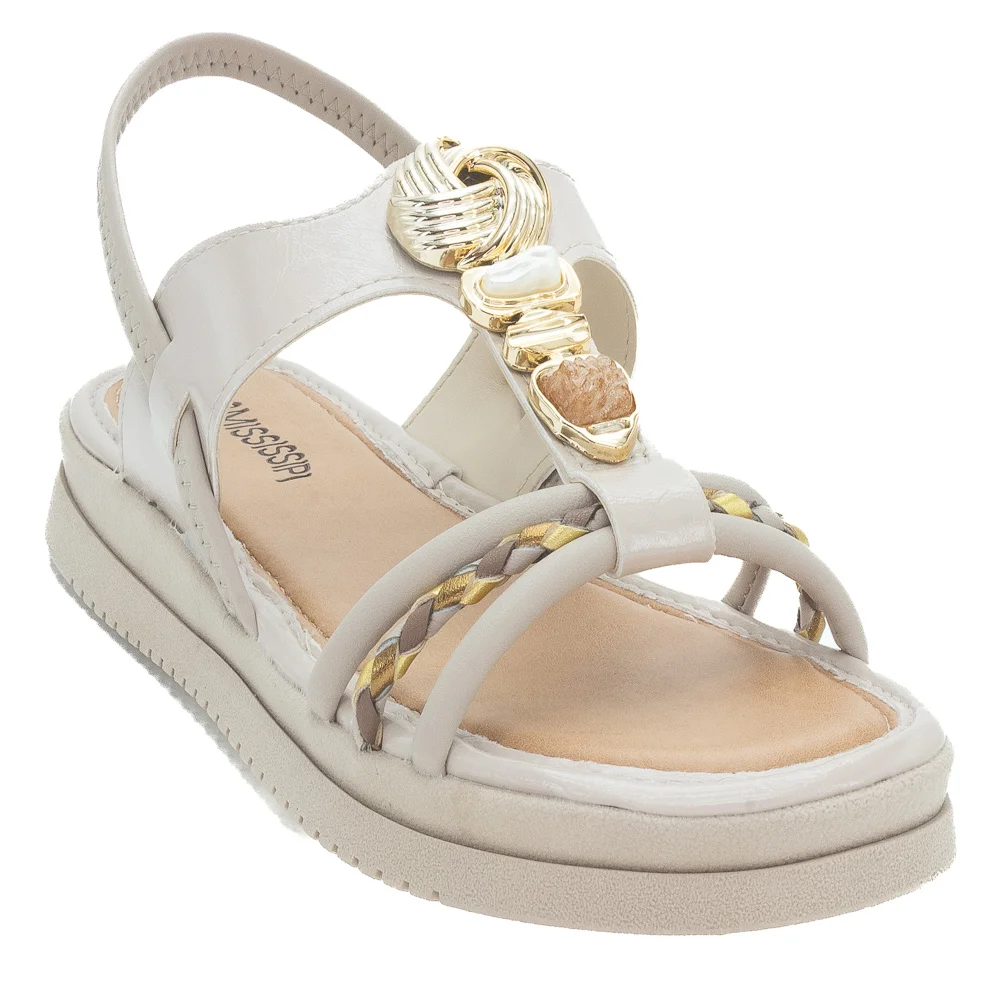 Sandália Feminina Mississipi J0221 - Bege Bege 2