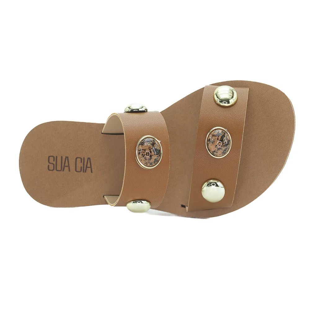 Rasteira Feminina Sua Cia 8395.16142 - Marrom Marrom 5