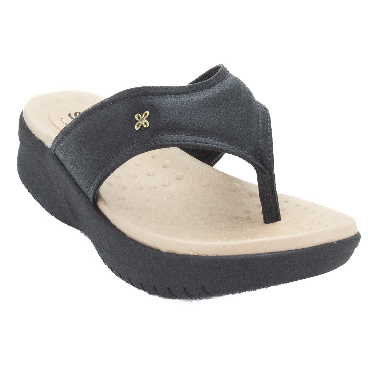 Tamanco Feminino Softli 10009.10040 - Preto Preto 2