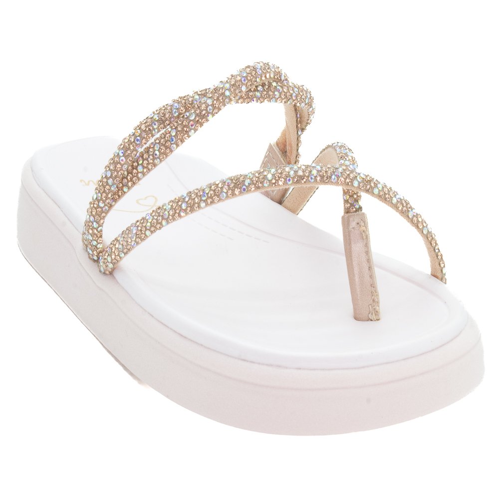 Chinelo Infantil Menina Mini Sua Cia 9158.52121 - Cobre Marrom 2