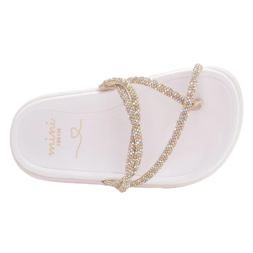 Chinelo Infantil Menina Mini Sua Cia 9158.52121 - Cobre Marrom 5