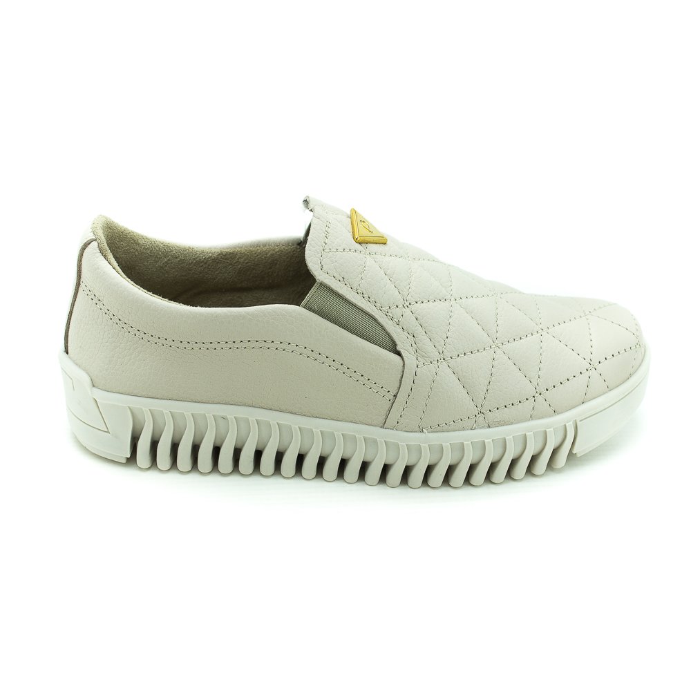 Tênis Slip On Feminino Pegada 210515-02 - Off White
