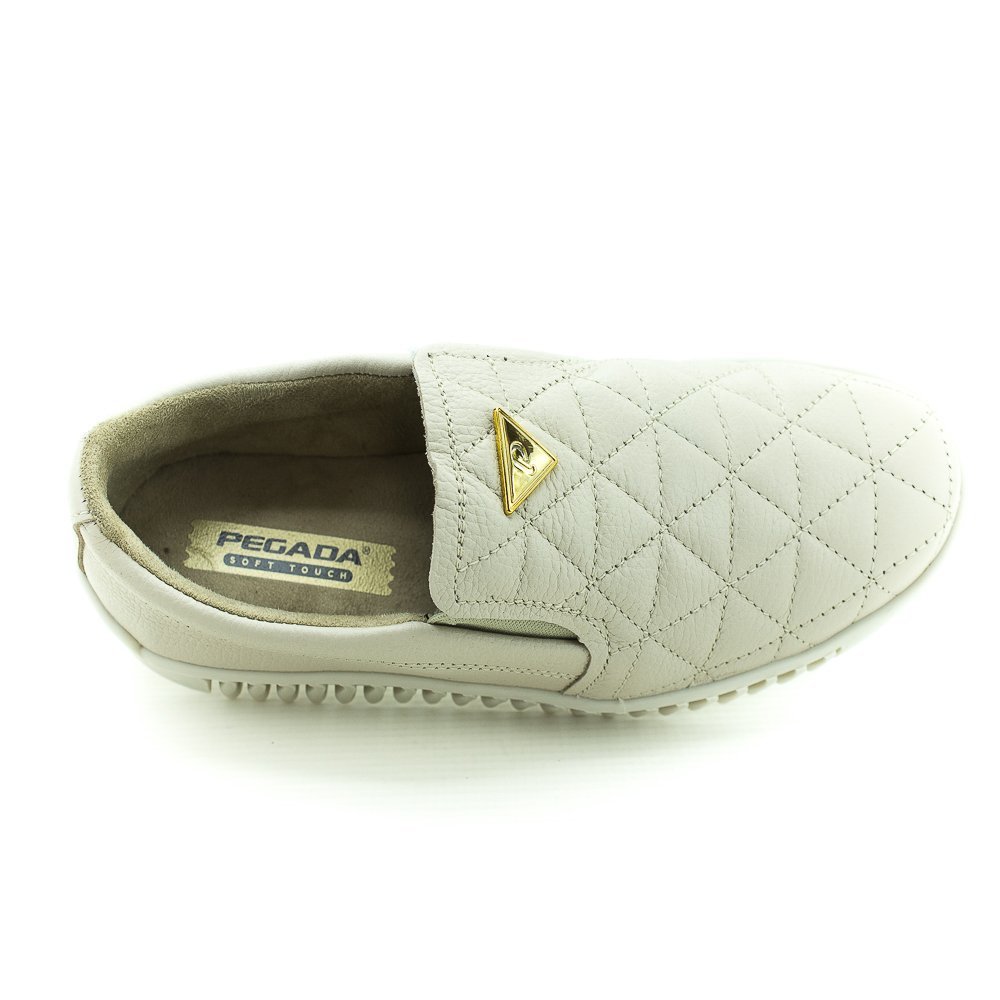 Tênis Slip On Feminino Pegada 210515-02 - Off White Branco 5