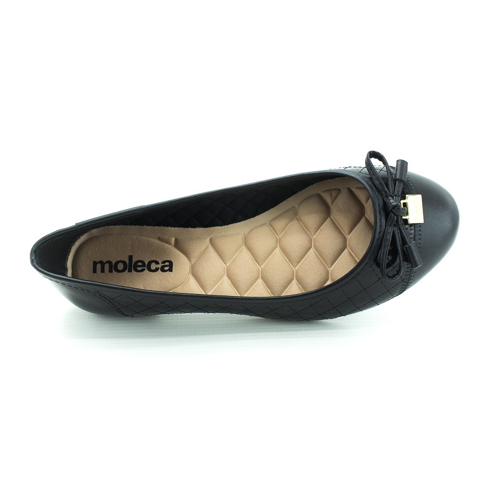Sapatilha Feminina Moleca 5027.1407 - Preto Preto 5