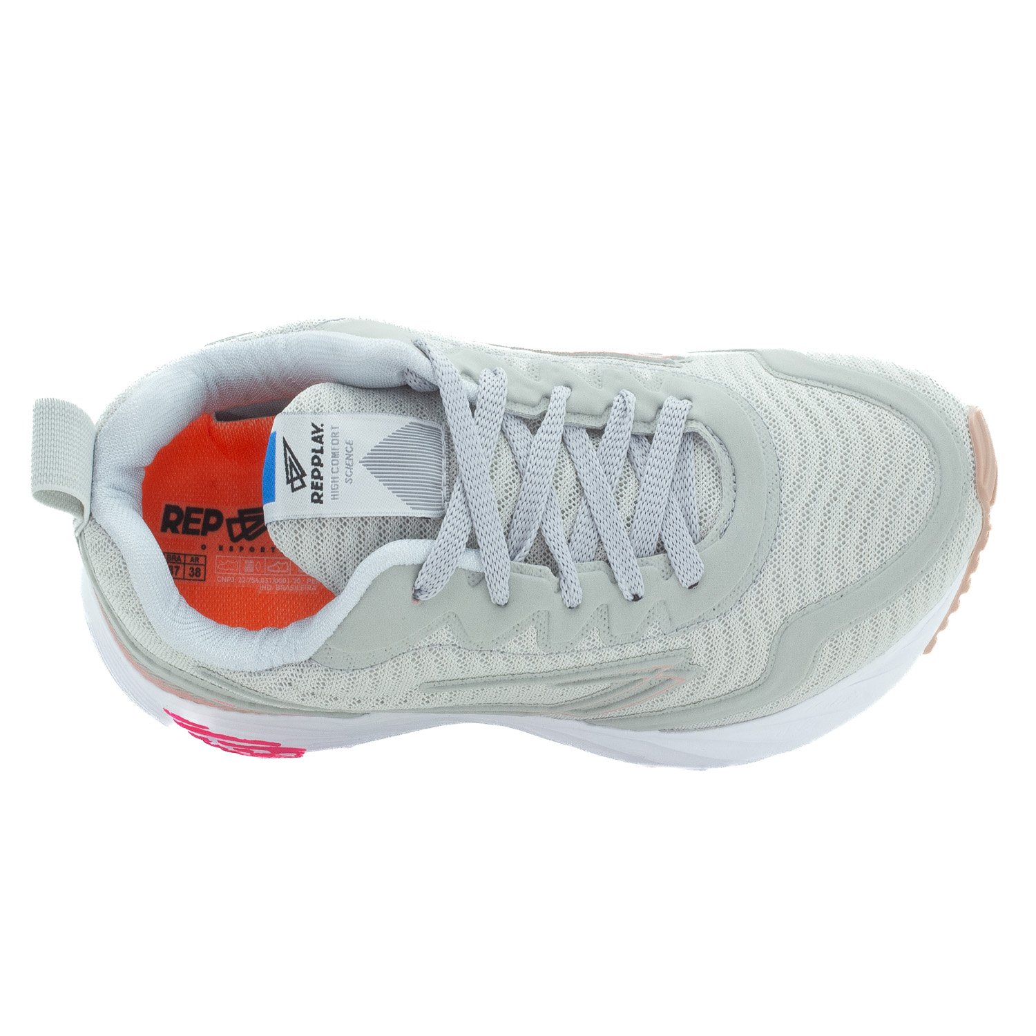 Tênis Feminino Repplay RP2040 - Cinza Cinza 5