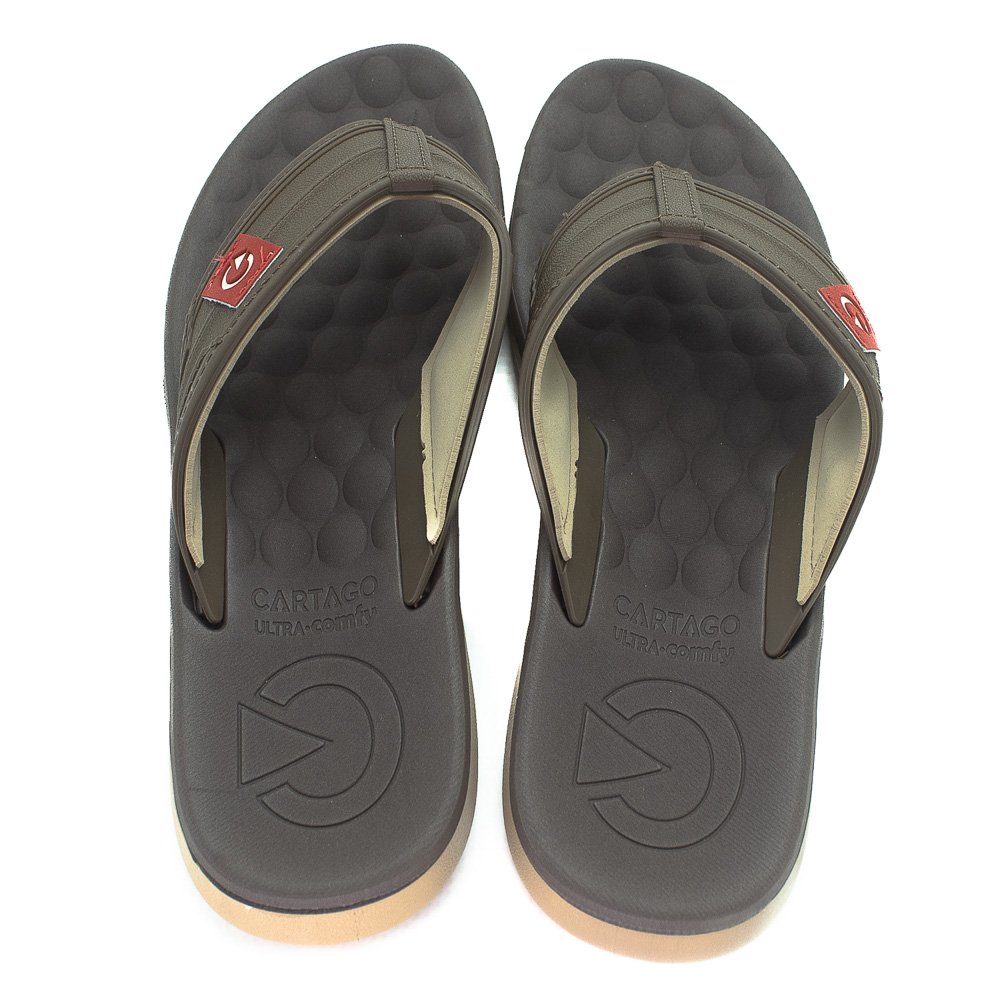 Chinelo Masculino Cartago Sintra - Bege E Marrom Bege 3