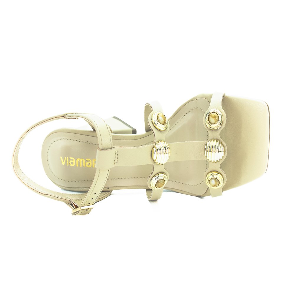 Sandália Feminina Via Marte 150-018-01 - Creme Bege 5