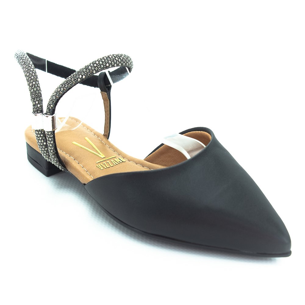 Sapatilha Feminina Vizzano Slingback 1206.1003 - Preto Preto 2