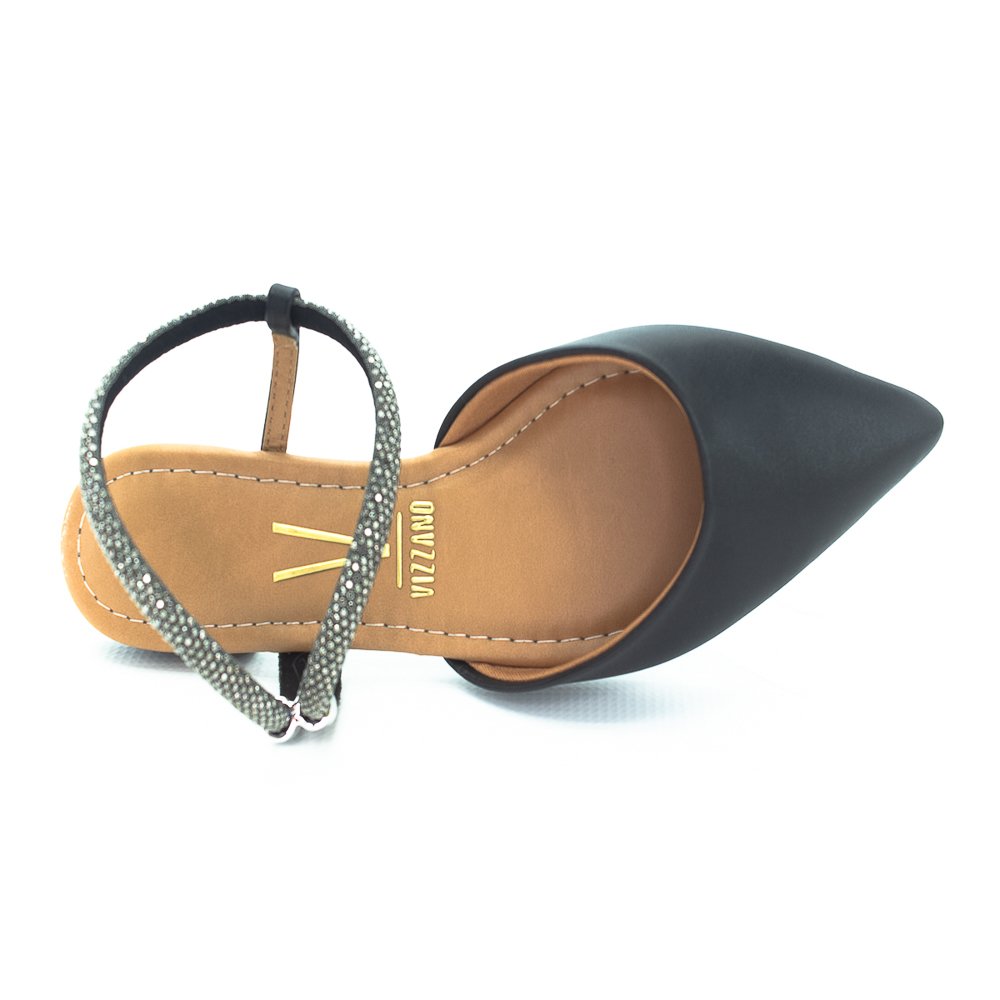 Sapatilha Feminina Vizzano Slingback 1206.1003 - Preto Preto 5