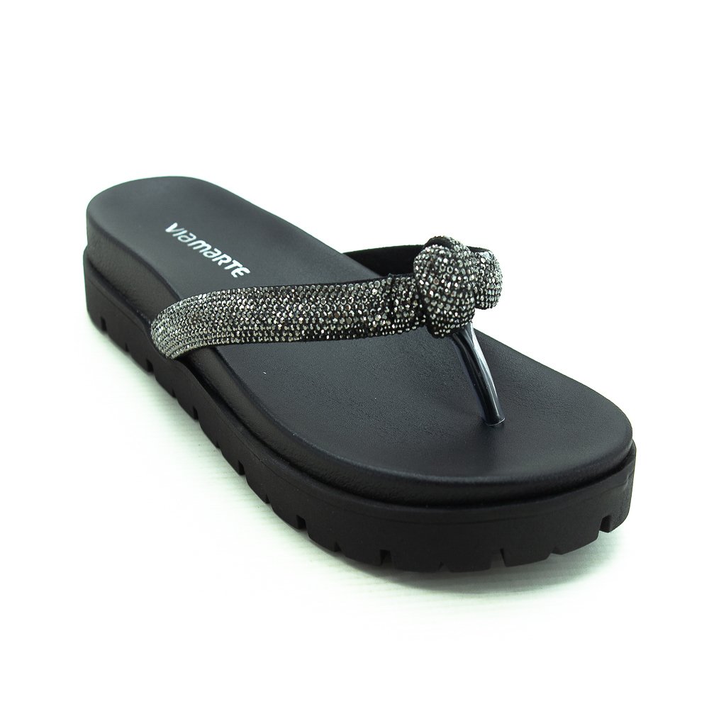 Chinelo Feminino Via Marte 102-004-01 - Preto Preto 2
