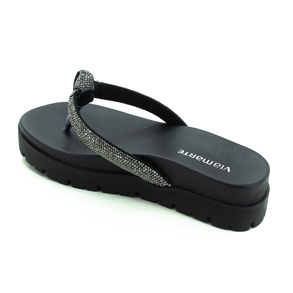 Chinelo Feminino Via Marte 102-004-01 - Preto Preto 3