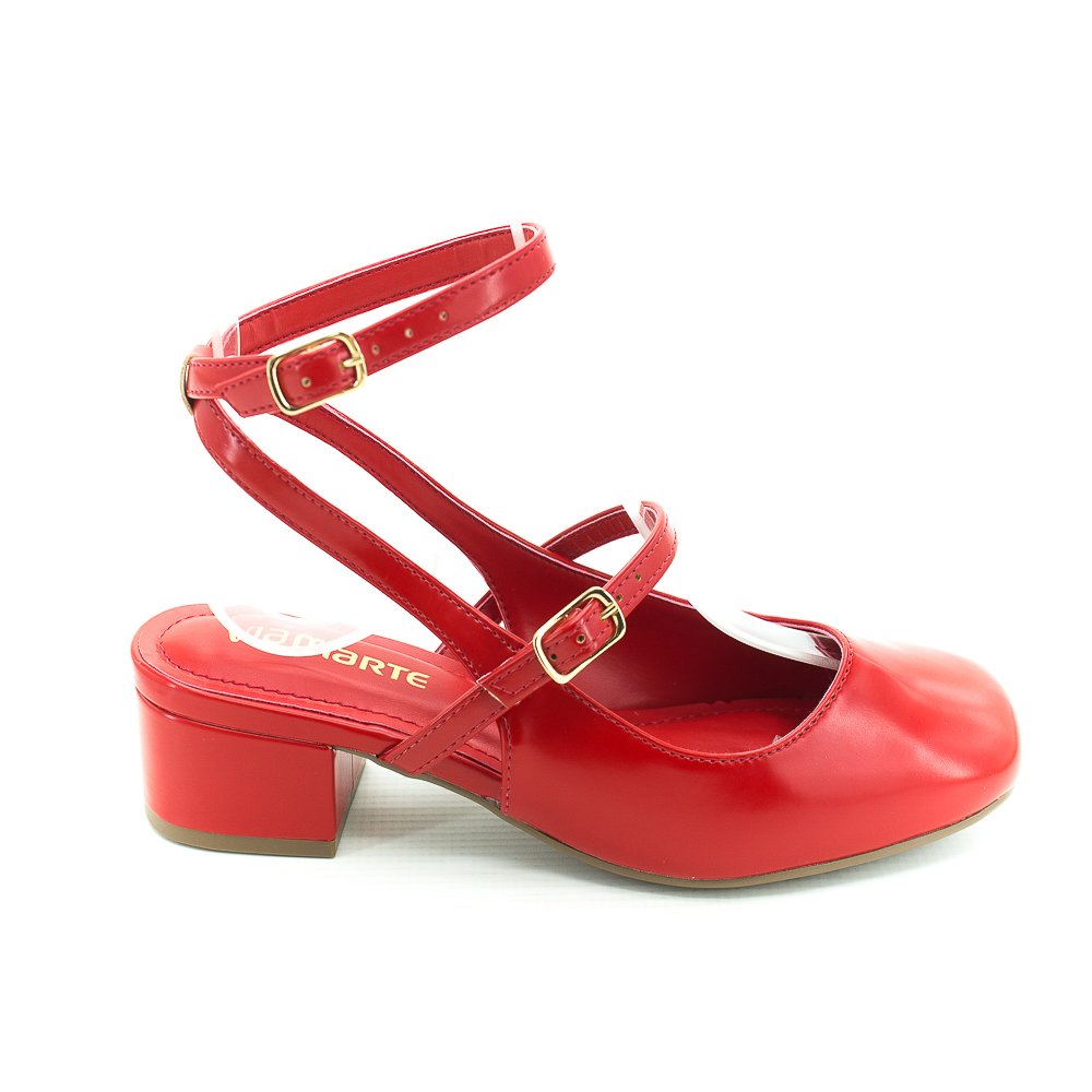 Sapato Feminino Via Marte 070-001-01 - Vermelho Vermelho 3