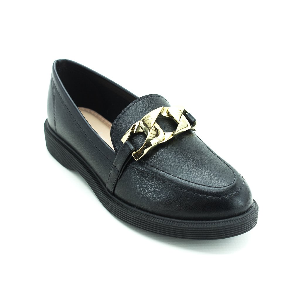 Mocassim Feminino Moleca 5666.110 - Preto Preto 2