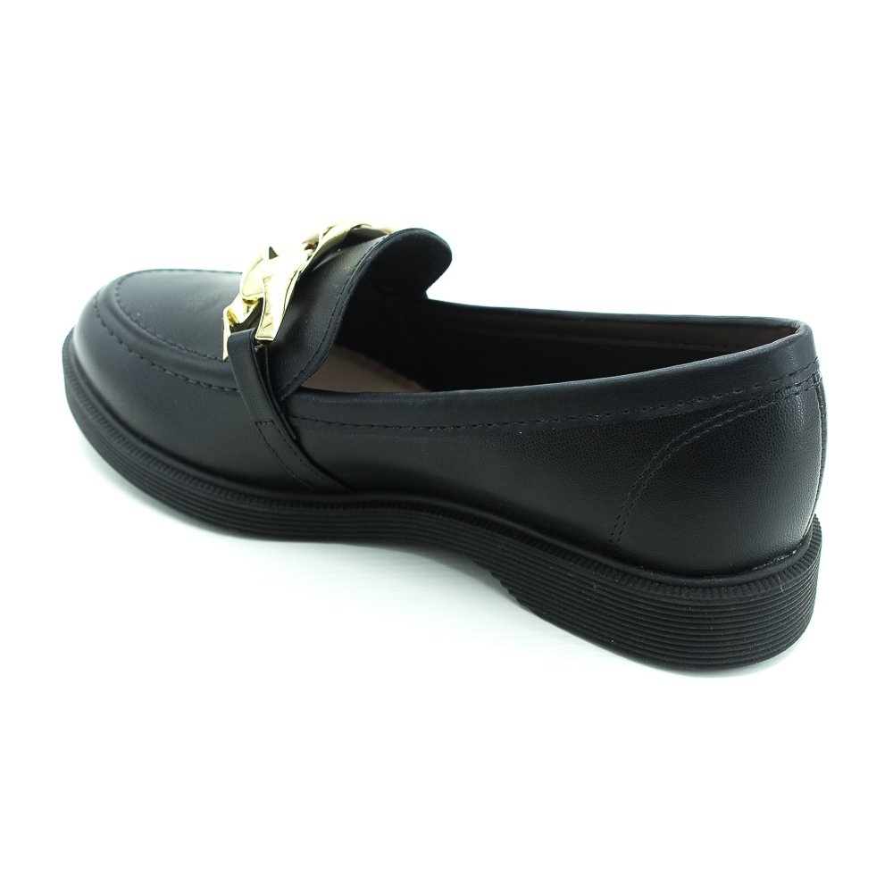 Mocassim Feminino Moleca 5666.110 - Preto Preto 3
