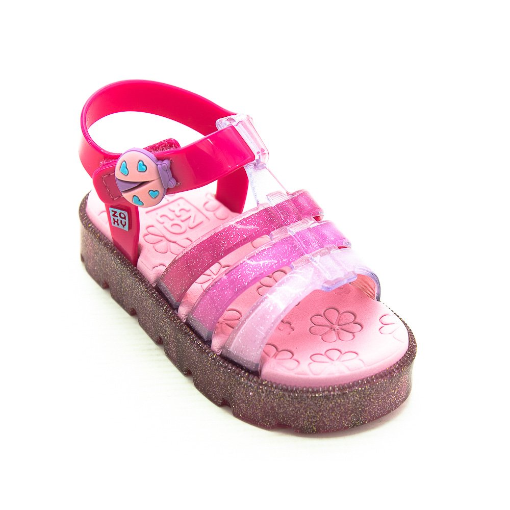 Sandália Infantil Menina Zaxynina Joaninha - Rosa Rosa 3
