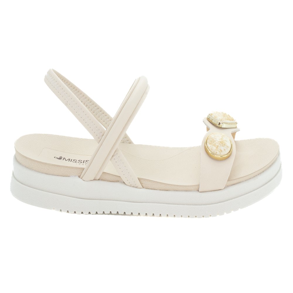 Sandália Feminina Mississipi MF193 - Off White