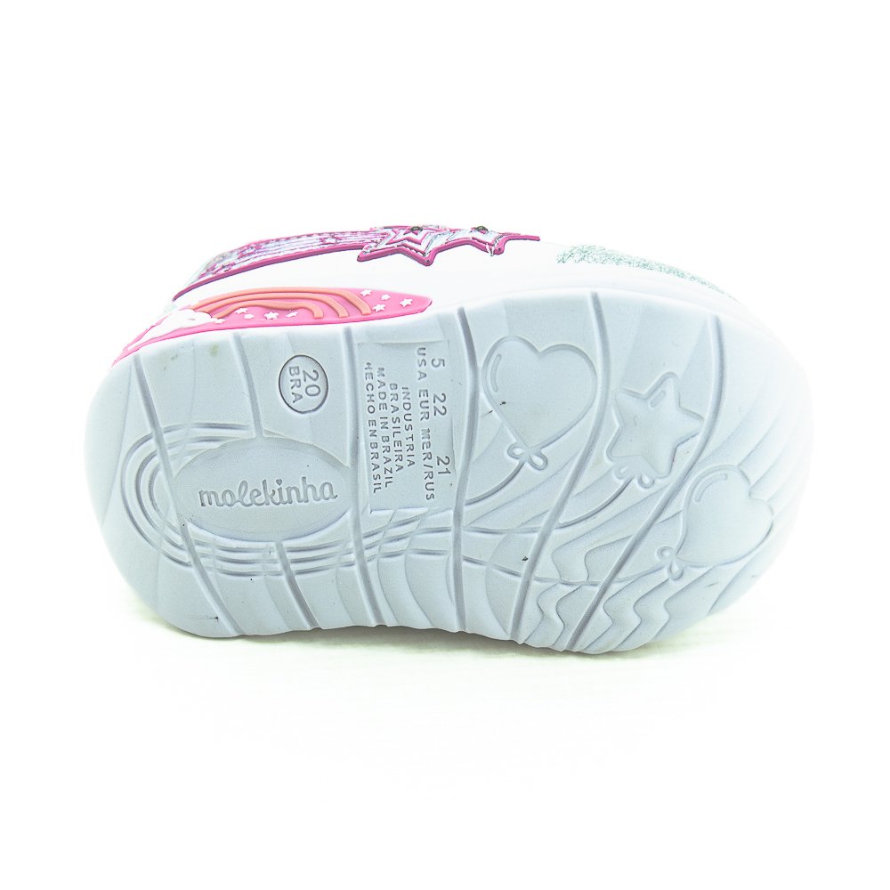 Tênis Infantil Menina Molekinha 2731.307 - Branco Branco 4