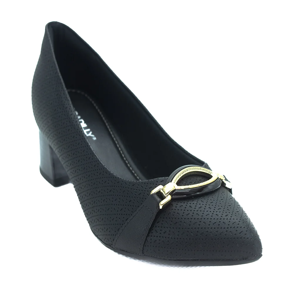 Sapato Feminino Piccadilly 739064-2 - Preto Preto 2