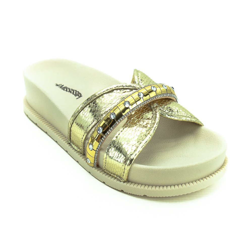 Chinelo Feminino Mississipi Mb211 - Dourado Dourado 2