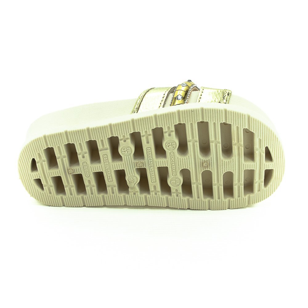 Chinelo Feminino Mississipi Mb211 - Dourado Dourado 4