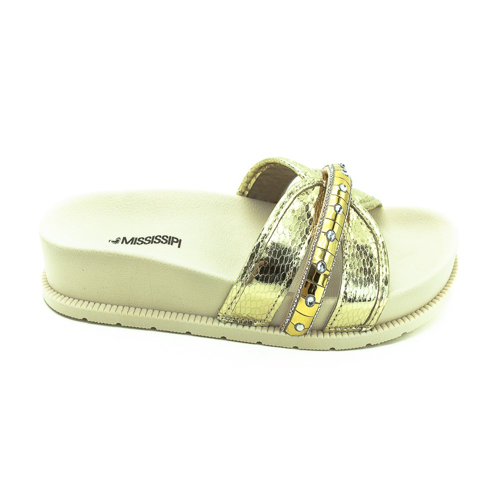Chinelo Feminino Mississipi Mb211 - Dourado