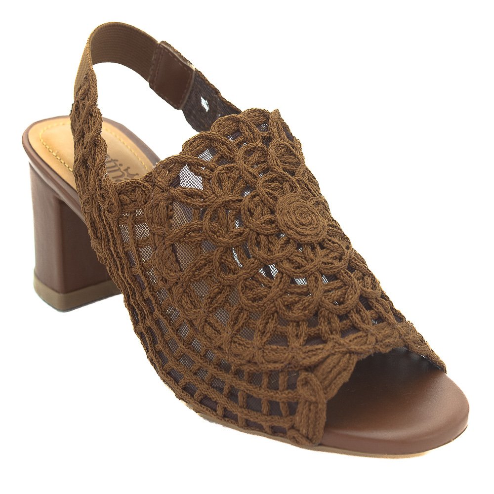 Sandália Feminina Valentina Slingback 457010 - Marrom Marrom 2