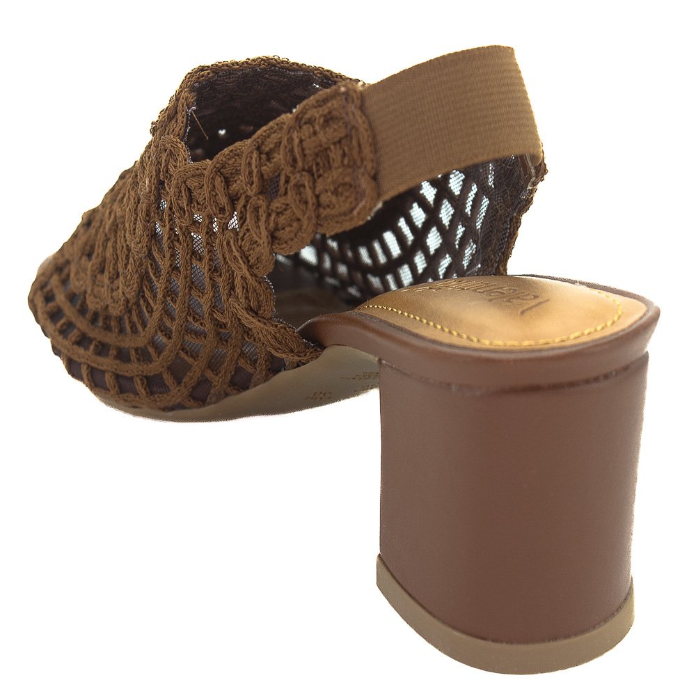 Sandália Feminina Valentina Slingback 457010 - Marrom Marrom 3