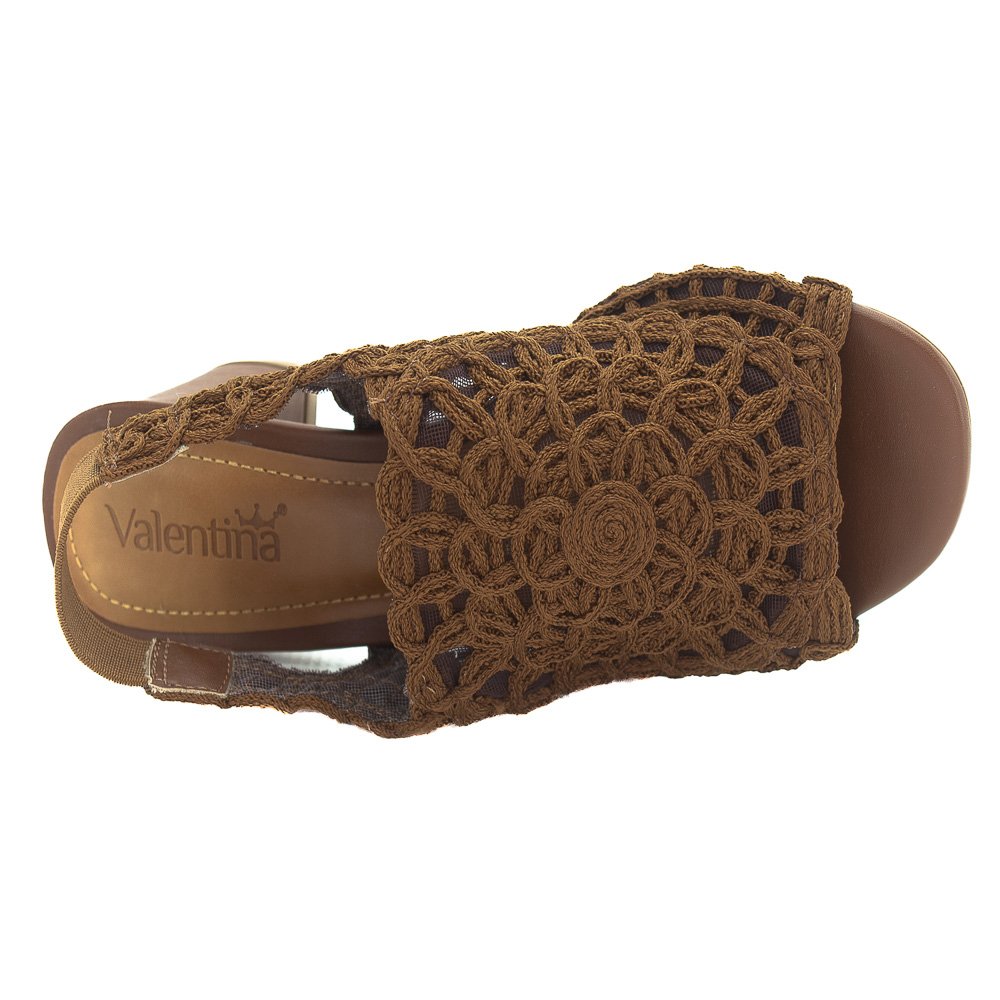 Sandália Feminina Valentina Slingback 457010 - Marrom Marrom 5