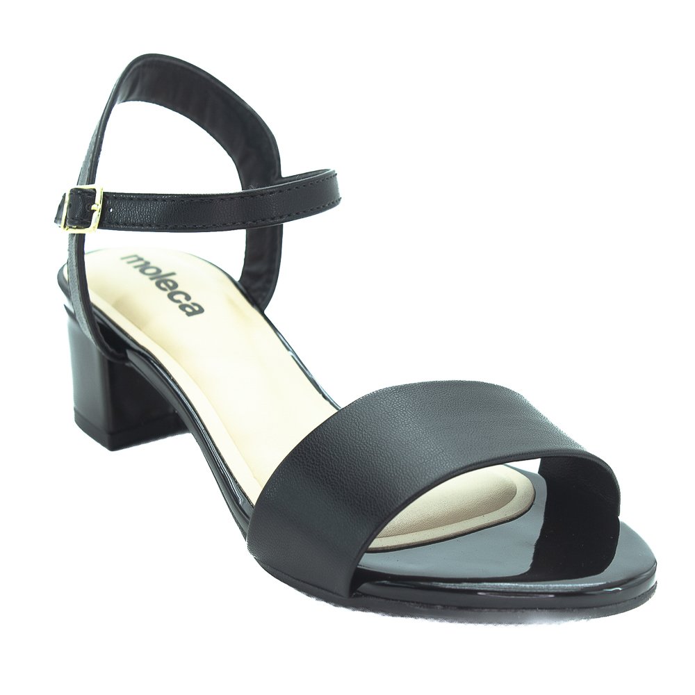 Sandália Feminina Moleca 5259.805 - Preto Preto 2