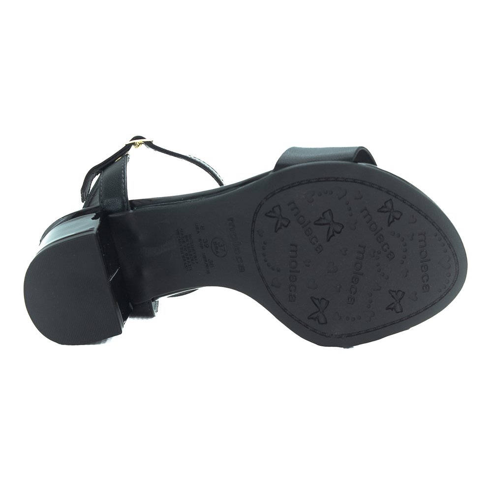 Sandália Feminina Moleca 5259.805 - Preto Preto 4