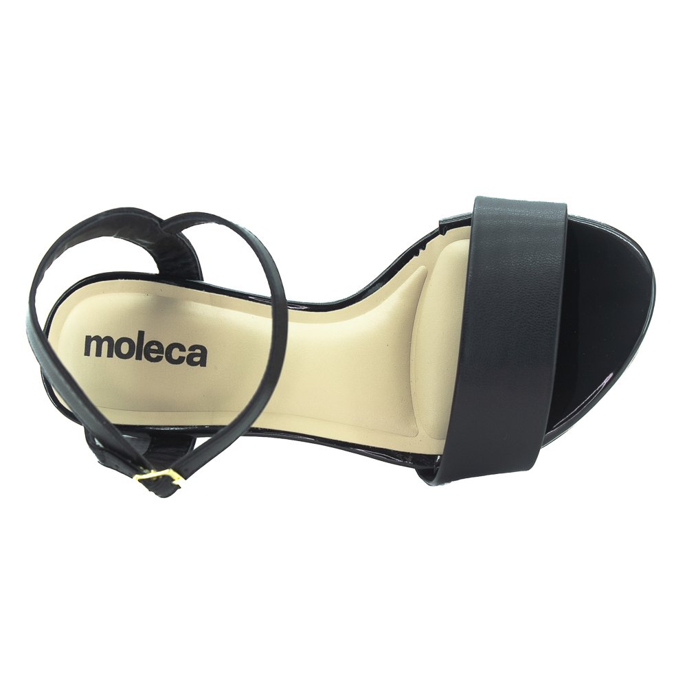 Sandália Feminina Moleca 5259.805 - Preto Preto 5