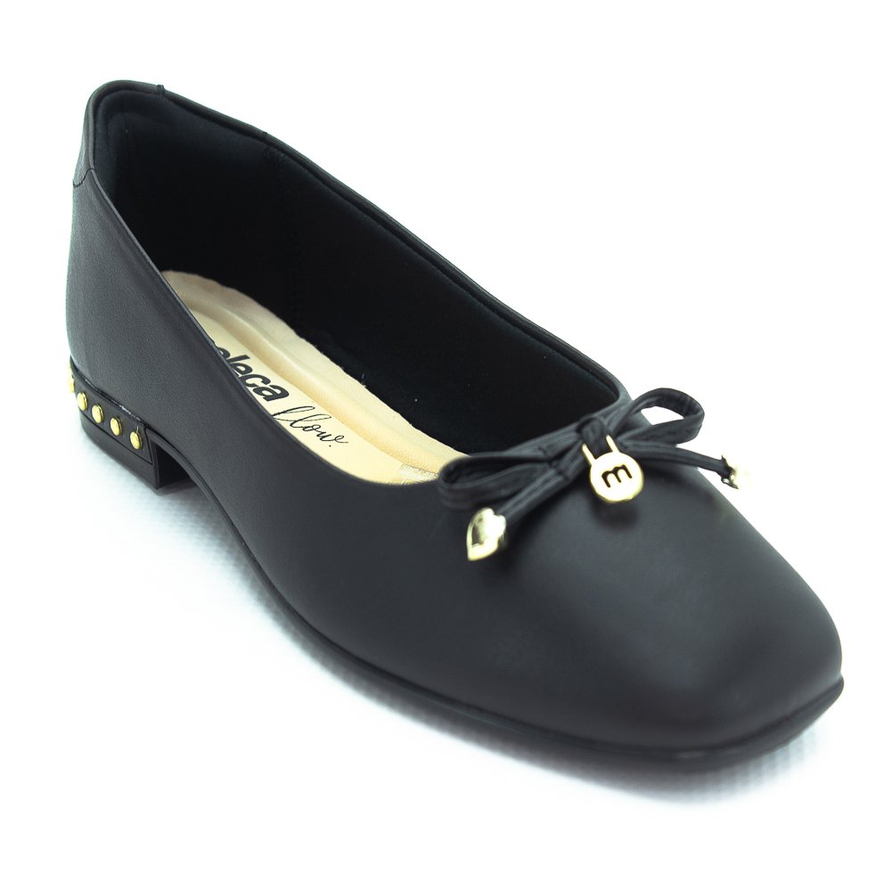 Sapatilha Feminina Moleca 5820.201 - Preto Preto 2