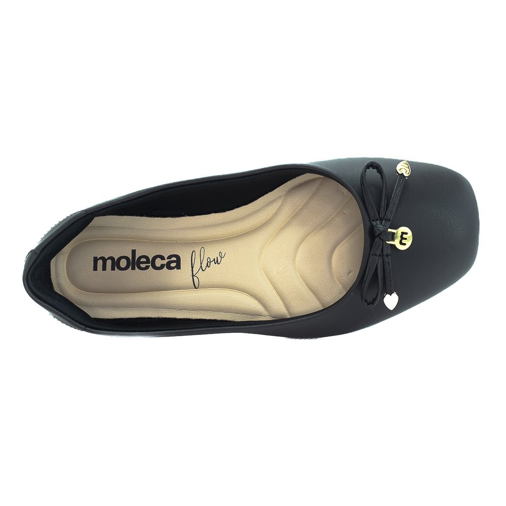Sapatilha Feminina Moleca 5820.201 - Preto Preto 5