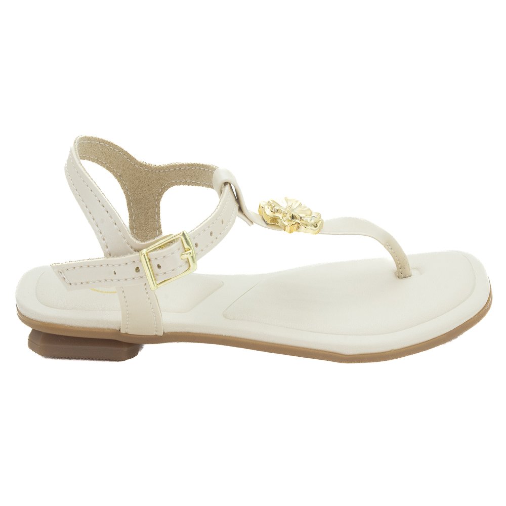Sandália Infantil Menina Molekinha 2354.124 - Creme