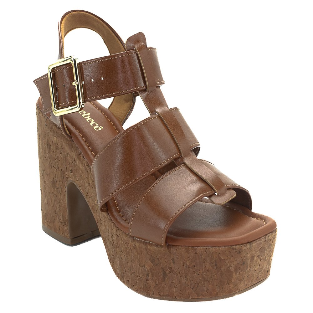 Sandália Feminina Bebecê T5119-054 - Marrom Marrom 2